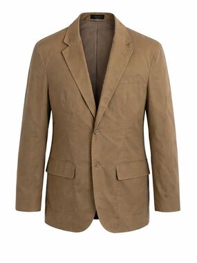 Polo Ralph Lauren Tan Cotton Blazer Mens 42L Sport Coat Khaki 2 Button Classic